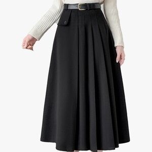 Elegant Black A-Line Skirt